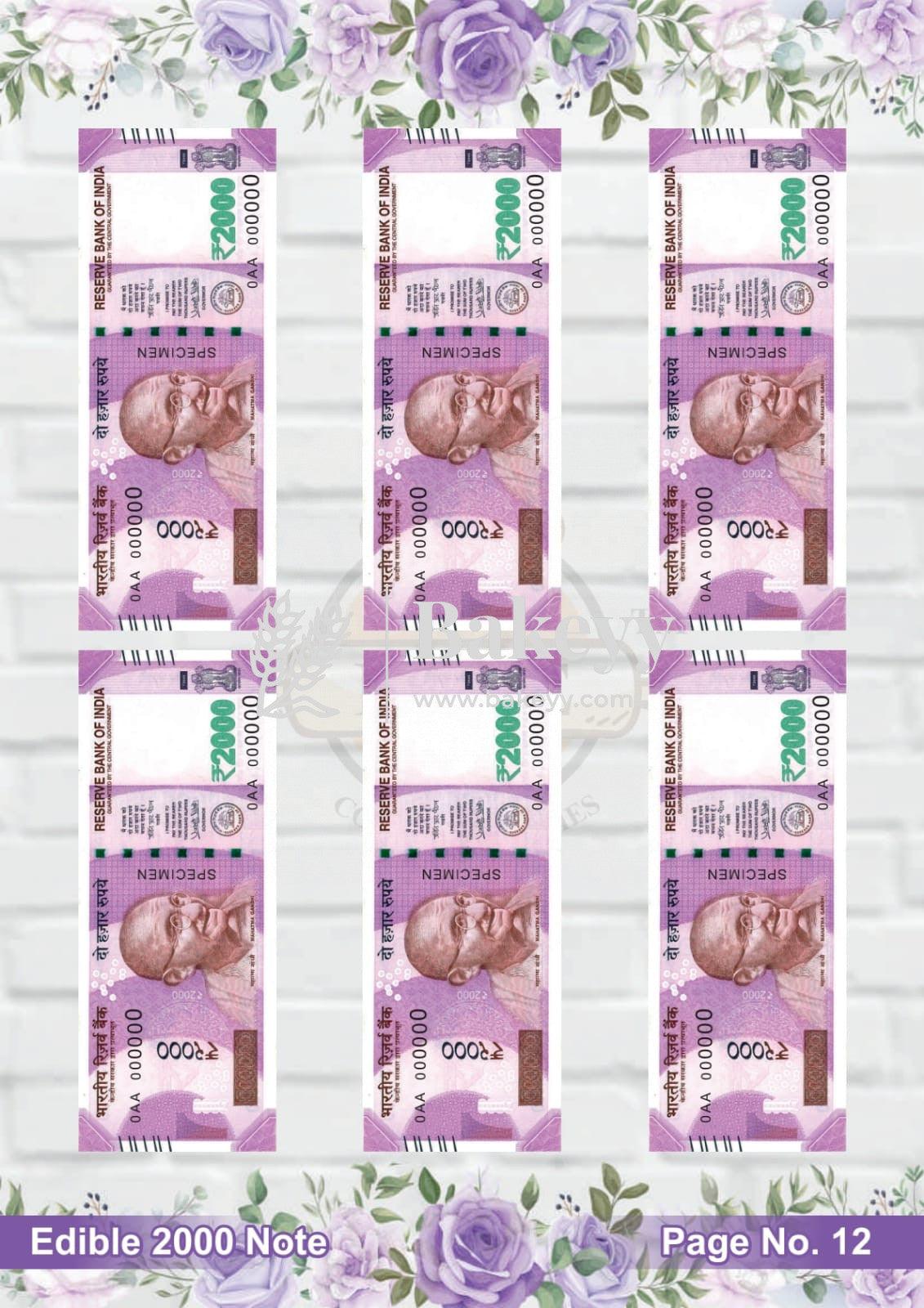 Pre-Cut Wafer Paper | Edible | 2000 currency notes - Bakeyy.com - India - Pre-Cut Wafer Paper | Edible | 2000 currency notes - Default Title