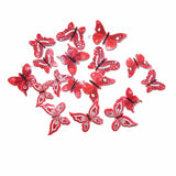 Red edible wafer butterfly cake toppers for bakery decoration from Bakeyy.com