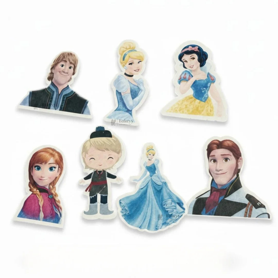 Cartoon Character Edible Wafer Toppers Set | Mixed Designs for Cakes & Cupcakes | Pack of 1