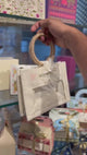 11x4x6 inch Premium Jute Gift Bag with Window & Round Handle – Elegant Bow Design – Pack Of 1