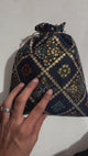20x25 CM Bandhini Potli Bag Return Gifts For Ladies | Navy Blue Colour | Pack Of 10