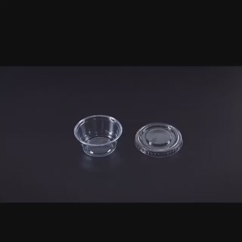 Transparent Dessert Cup with Lid | Clear Plastic Mousse & Pudding Cup | Multipurpose Food Packaging | Pack of 100