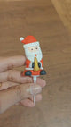Santa Claus with Golden Bell Cake Topper | Christmas Miniature Figurines | Christmas Decor | Pack of 10