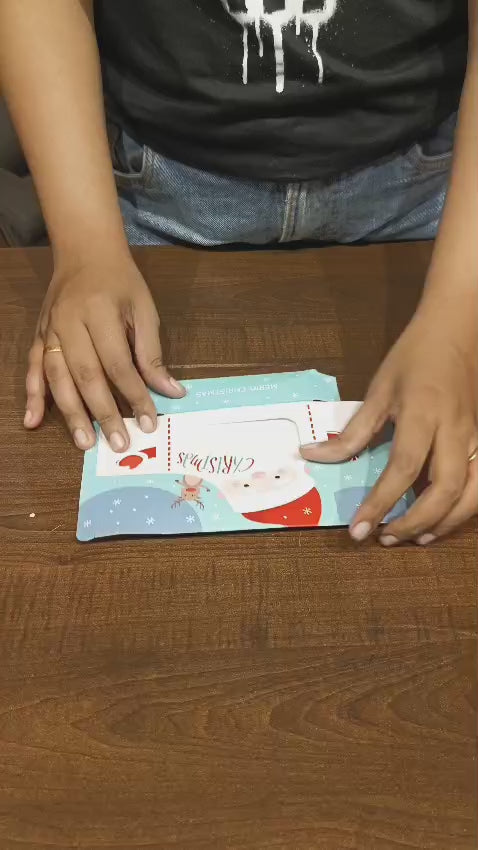 Christmas Celebration Gift Box | Festive Window Packaging for Goodies & Gifting | Pack of 10