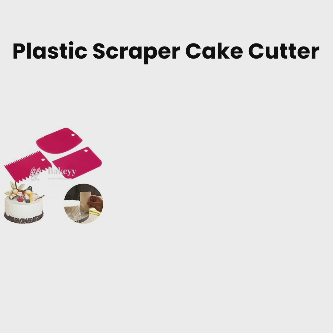 Plastic Scraper Cake Cutter, Chopper, Smoother Icing