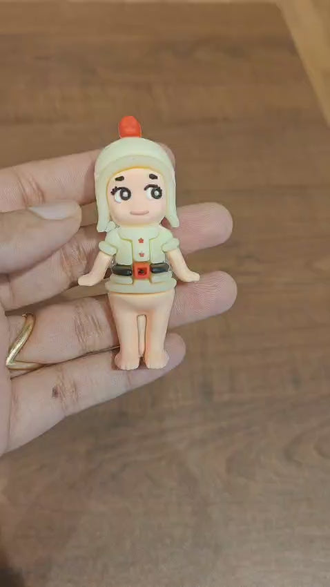 Cute Girl Figurine Cake Topper | Christmas Miniature Figurines | Christmas Decor | Pack of 10