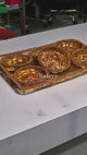 Elegant Gold-Plated Metal Dry Fruit Tray with 6 Decorative Bowls