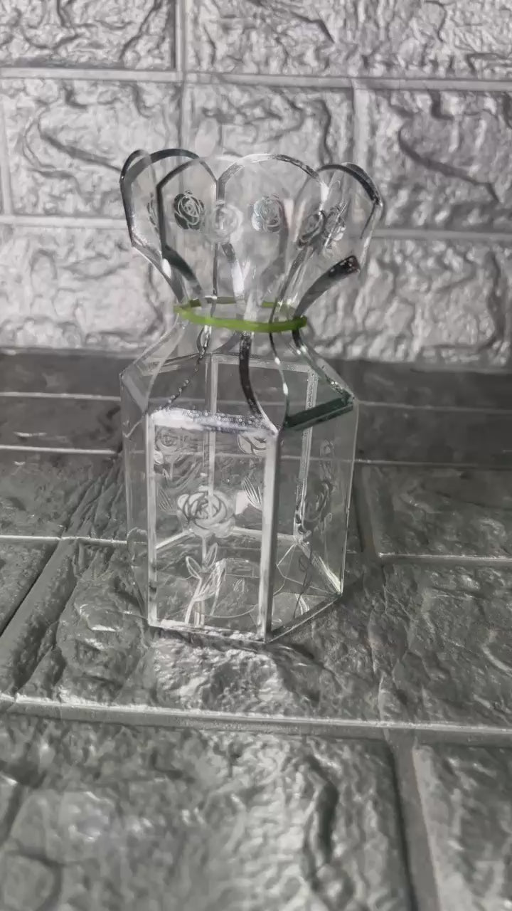 Silver Rose Bloom HexaGift Boxes | PVC Chocolate Box | Gift Box | Goodie Box | Small | Pack of 10