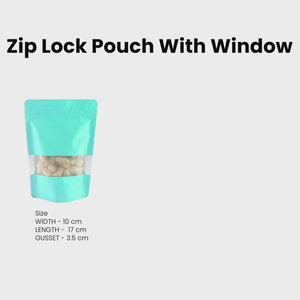 Zip Lock Pouch With Window - Stand Up | Colored