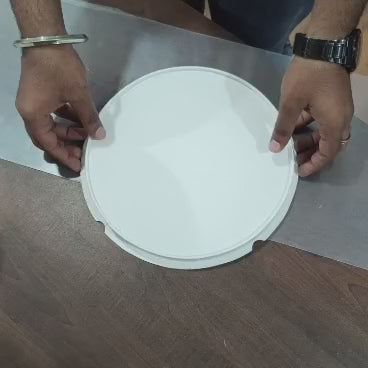 Round Transparent Display Box | White Lid & Base | Flower Petal Cake Packaging Box | Pack of 5