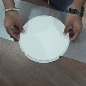 Round Transparent Display Box | White Lid & Base | Flower Petal Cake Packaging Box | Pack of 5