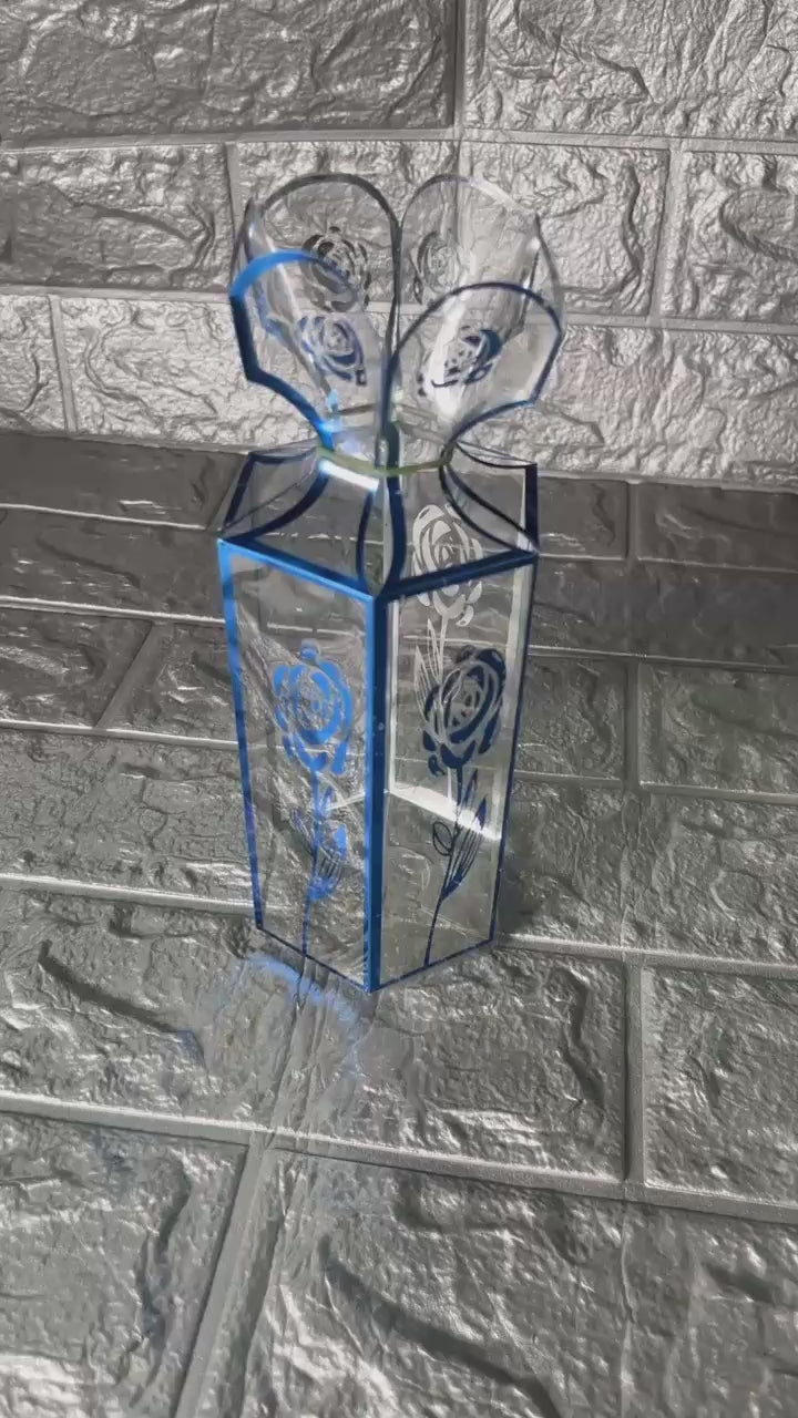 Blue Rose Design | PVC Goodie Box | Large | Pack of 10
