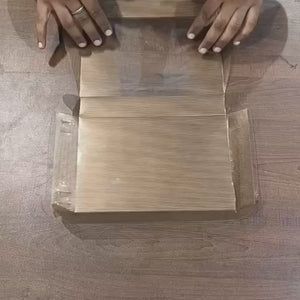 Transparent PVC Sweet Goodie Box with Gold Stripes | PVC Box | Pack of 10