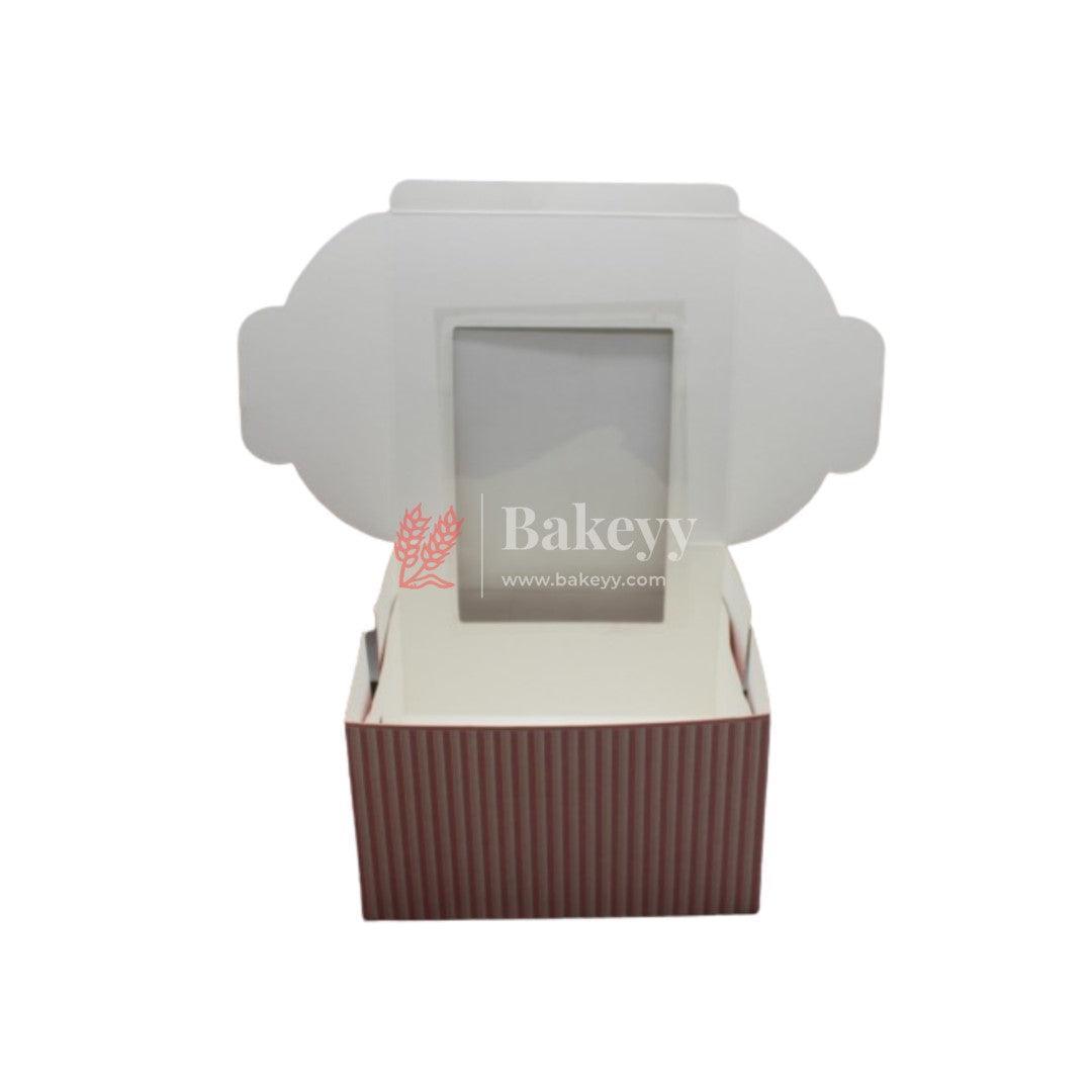 8x8x5 inch Printed Cake Box With Window | Birthday Cake boxes | Pack Of 50 | - Bakeyy.com - India - 8x8x5 inch Printed Cake Box With Window | Birthday Cake boxes | Pack Of 50 | - Default Title