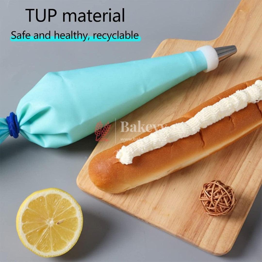 Professional Reusable Silicone Icing/Piping Bag for Cake/Pastry/Cupcake Decorating - Bakeyy.com - India - Professional Reusable Silicone Icing/Piping Bag for Cake/Pastry/Cupcake Decorating - Small (17x30 cm )