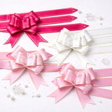 18 cm Pull Up Gift Ribbon Bow | Easy Self-Tie Decorative Ribbon for Gift Wrapping & Hampers | Multiple Colours Available | Pack of 10