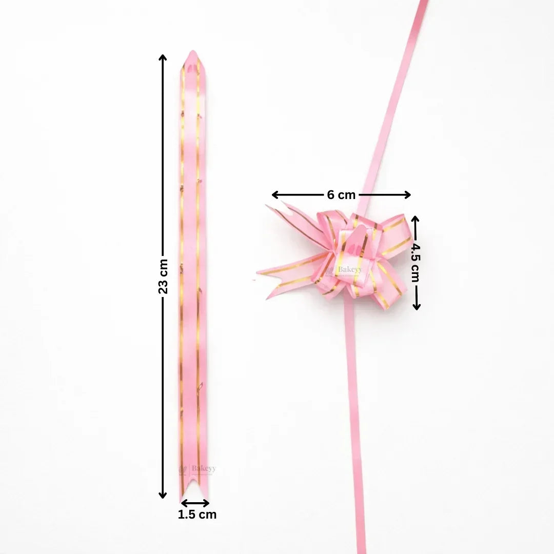 23 cm Pull Up Gift Ribbon Bow | Easy Self-Tie Decorative Ribbon for Gift Wrapping & Hampers | Multiple Colours Available | Pack of 10 - Bakeyy.com - India - 23 cm Pull Up Gift Ribbon Bow | Easy Self-Tie Decorative Ribbon for Gift Wrapping & Hampers | Multiple Colours Available | Pack of 10 - Dark Green 15.00