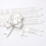 38 cm Pull Up Gift Ribbon Bow | Easy Self-Tie Decorative Ribbon for Gift Wrapping & Hampers | Multiple Colours Available | Pack of 10 - Bakeyy.com - India - 38 cm Pull Up Gift Ribbon Bow | Easy Self-Tie Decorative Ribbon for Gift Wrapping & Hampers | Multiple Colours Available | Pack of 10 - White 25.00
