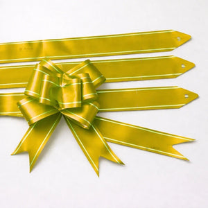 18 cm Pull Up Gift Ribbon Bow | Easy Self-Tie Decorative Ribbon for Gift Wrapping & Hampers | Multiple Colours Available | Pack of 10 - Bakeyy.com - India - 18 cm Pull Up Gift Ribbon Bow | Easy Self-Tie Decorative Ribbon for Gift Wrapping & Hampers | Multiple Colours Available | Pack of 10 - Yellow 12.00