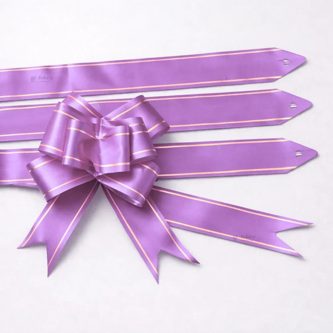 18 cm Pull Up Gift Ribbon Bow | Easy Self-Tie Decorative Ribbon for Gift Wrapping & Hampers | Multiple Colours Available | Pack of 10
