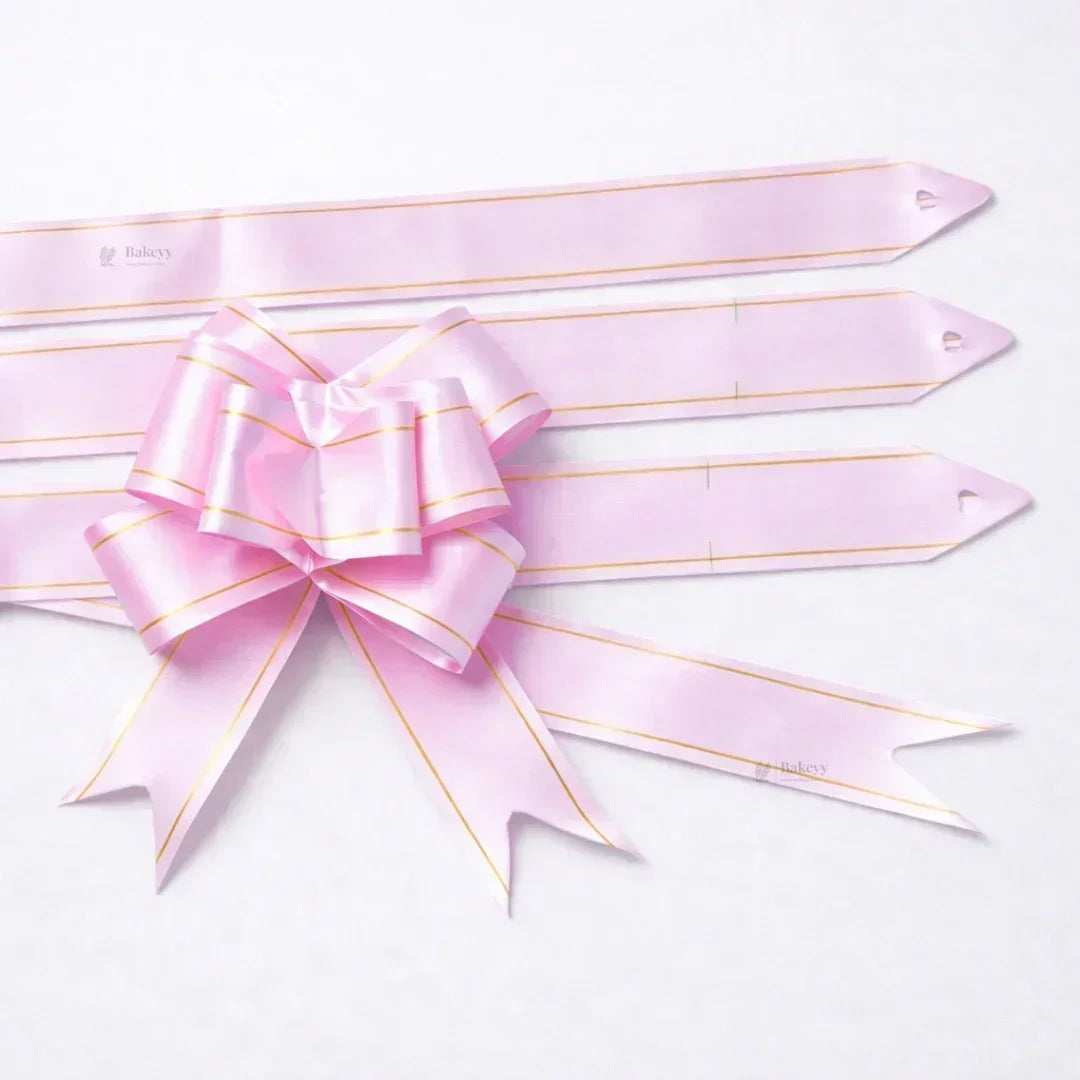 18 cm Pull Up Gift Ribbon Bow | Easy Self-Tie Decorative Ribbon for Gift Wrapping & Hampers | Multiple Colours Available | Pack of 10