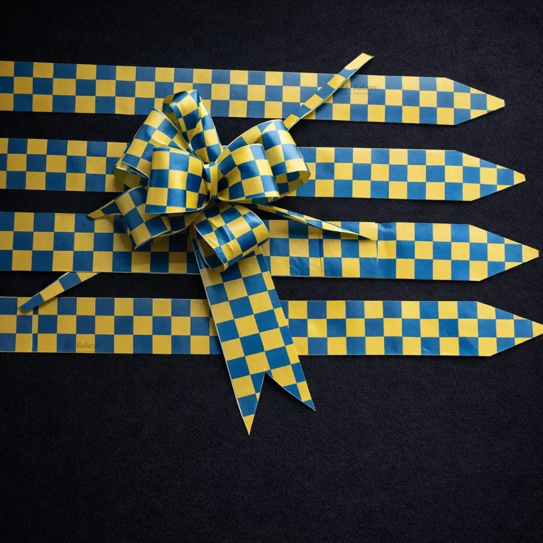 65 cm Printed Pattern Pull Up Gift Ribbon Bow | Easy Self-Tie Decorative Ribbon for Gift Wrapping & Hampers | Multiple Designs Available | Pack of 10 - Bakeyy.com - India - 65 cm Printed Pattern Pull Up Gift Ribbon Bow | Easy Self-Tie Decorative Ribbon for Gift Wrapping & Hampers | Multiple Designs Available | Pack of 10 - Design 4 60.00