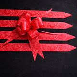 65 cm Printed Pattern Pull Up Gift Ribbon Bow | Easy Self-Tie Decorative Ribbon for Gift Wrapping & Hampers | Multiple Designs Available | Pack of 10