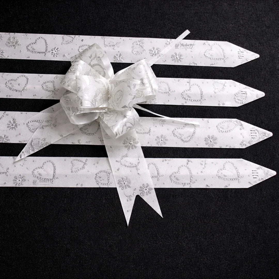65 cm Printed Pattern Pull Up Gift Ribbon Bow | Easy Self-Tie Decorative Ribbon for Gift Wrapping & Hampers | Multiple Designs Available | Pack of 10