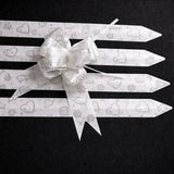 65 cm Printed Pattern Pull Up Gift Ribbon Bow | Easy Self-Tie Decorative Ribbon for Gift Wrapping & Hampers | Multiple Designs Available | Pack of 10