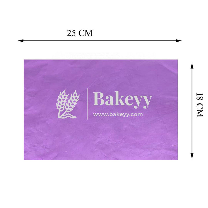 Purple Chocolate Wrapping Paper - Aluminium Embossed Foil | 7x10" Size | Pack of 200 - Bakeyy.com