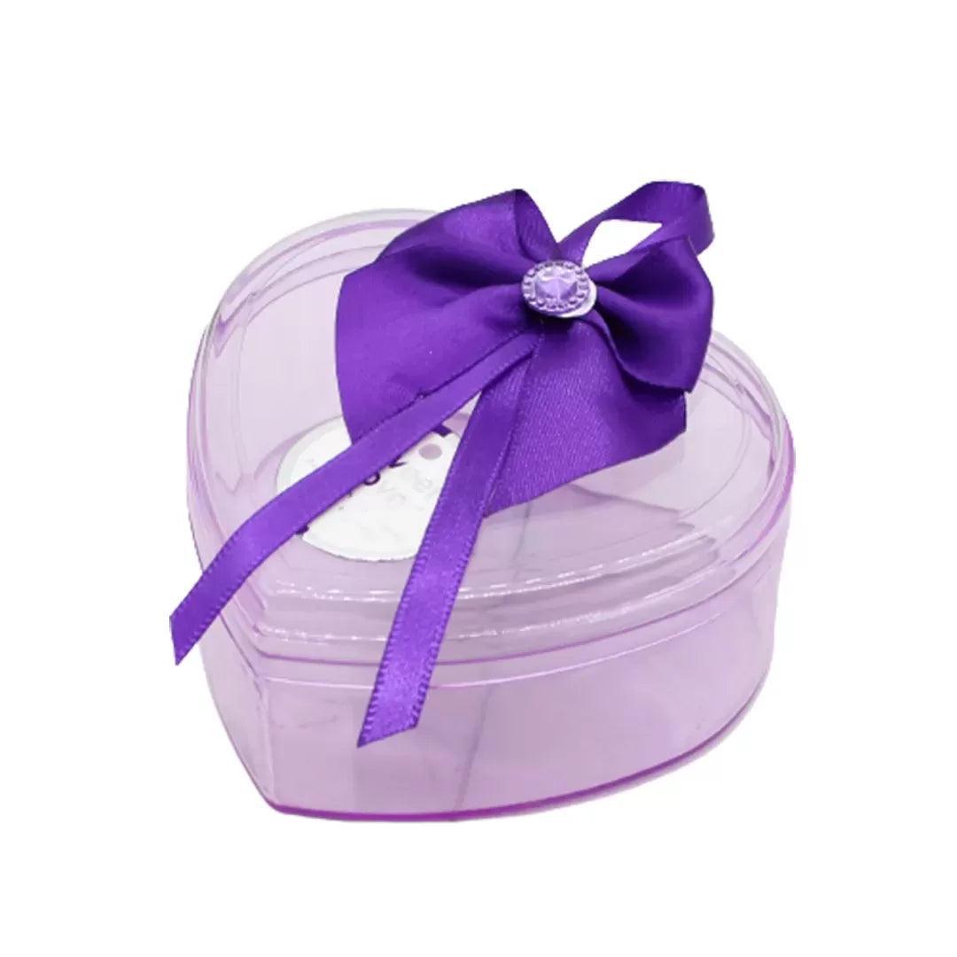 Purple Heart Empty Decorative Acrylic Box | Gift Box | Chocolate Box | Sweet Box | Jewellery Box | Plastic Box | Pack of 10 - Bakeyy.com - India - Purple Heart Empty Decorative Acrylic Box | Gift Box | Chocolate Box | Sweet Box | Jewellery Box | Plastic Box | Pack of 10 - Default Title