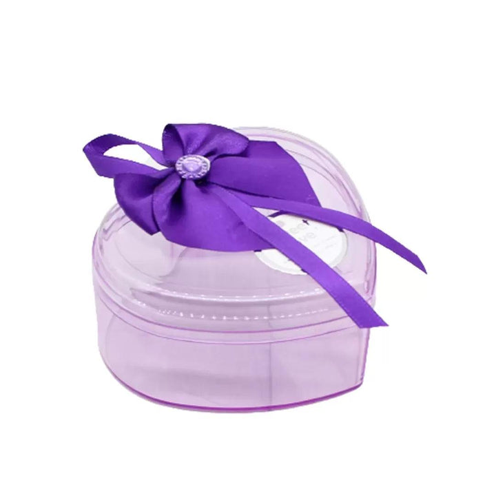 Purple Heart Empty Decorative Acrylic Box | Gift Box | Chocolate Box | Sweet Box | Jewellery Box | Plastic Box | Pack of 10 - Bakeyy.com