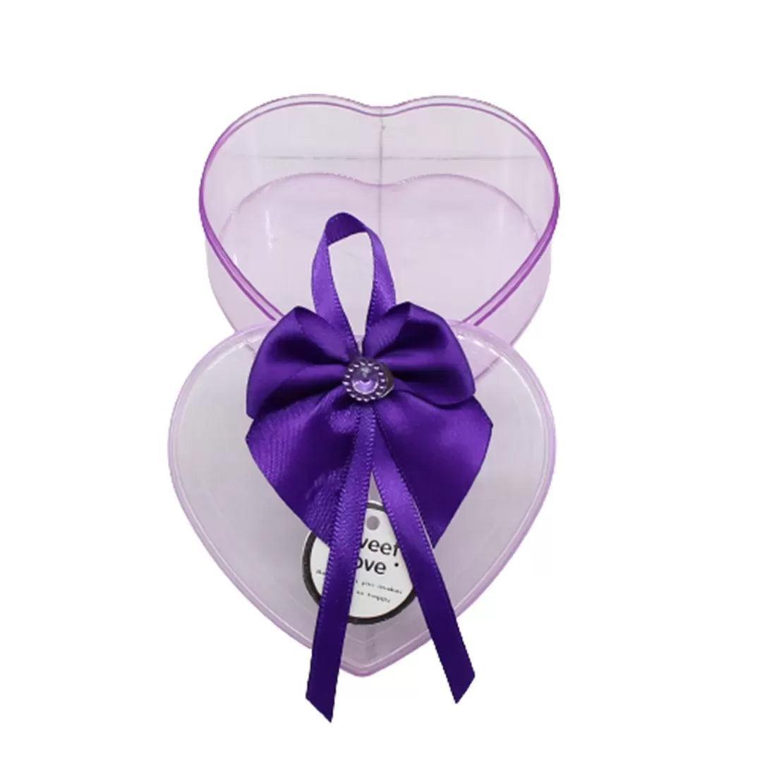 Purple Heart Empty Decorative Acrylic Box | Gift Box | Chocolate Box | Sweet Box | Jewellery Box | Plastic Box | Pack of 10 - Bakeyy.com - India - Purple Heart Empty Decorative Acrylic Box | Gift Box | Chocolate Box | Sweet Box | Jewellery Box | Plastic Box | Pack of 10 - Default Title
