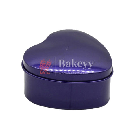 Purple Heart Empty Decorative Tin Box | Gift Box | Chocolate Box | Sweet Box | Jewellery Box | Luxury Box | Pack Of 18 - Bakeyy.com - India - Purple Heart Empty Decorative Tin Box | Gift Box | Chocolate Box | Sweet Box | Jewellery Box | Luxury Box | Pack Of 18 - Default Title