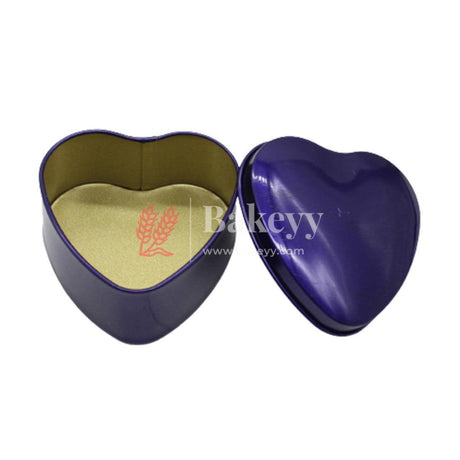 Purple Heart Empty Decorative Tin Box | Gift Box | Chocolate Box | Sweet Box | Jewellery Box | Luxury Box | Pack Of 18 - Bakeyy.com - India - Purple Heart Empty Decorative Tin Box | Gift Box | Chocolate Box | Sweet Box | Jewellery Box | Luxury Box | Pack Of 18 - Default Title