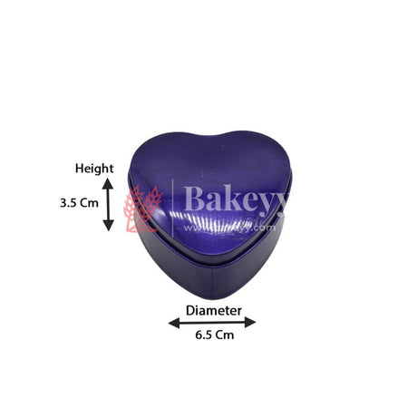 Purple Heart Empty Decorative Tin Box | Gift Box | Chocolate Box | Sweet Box | Jewellery Box | Luxury Box | Pack Of 18 - Bakeyy.com - India - Purple Heart Empty Decorative Tin Box | Gift Box | Chocolate Box | Sweet Box | Jewellery Box | Luxury Box | Pack Of 18 - Default Title