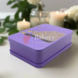 Purple Rectangle Empty Decorative Tin Box | Gift Box | Chocolate Box | Sweet Box | Jewellery Box | Luxury Box | Pack of 8 - Bakeyy.com - India - Purple Rectangle Empty Decorative Tin Box | Gift Box | Chocolate Box | Sweet Box | Jewellery Box | Luxury Box | Pack of 8 - Pack of 8