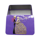 Purple Rectangle Empty Decorative Tin Box | Gift Box | Chocolate Box | Sweet Box | Jewellery Box | Luxury Box | Pack of 8 - Bakeyy.com - India - Purple Rectangle Empty Decorative Tin Box | Gift Box | Chocolate Box | Sweet Box | Jewellery Box | Luxury Box | Pack of 8 - Pack of 8