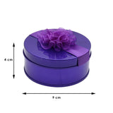 Purple Small Round Empty Decorative Tin Box | Gift Box | Chocolate Box | Sweet Box | Jewellery Box | Luxury Box - Bakeyy.com - India - Purple Small Round Empty Decorative Tin Box | Gift Box | Chocolate Box | Sweet Box | Jewellery Box | Luxury Box - Default Title