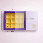 purpleSlidingChocolateBoxwithGoldCavityPremiumRigidGiftBoxforChocolates_1 - Bakeyy.com
