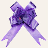 Printed Purple | Pull up Ribbon Mixed Designs | Pack of 10 - Bakeyy.com - India - Printed Purple | Pull up Ribbon Mixed Designs | Pack of 10 - 18.5cm