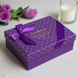 6 Cavity Hard Chocolate Box With Gift Option | Purple Colour