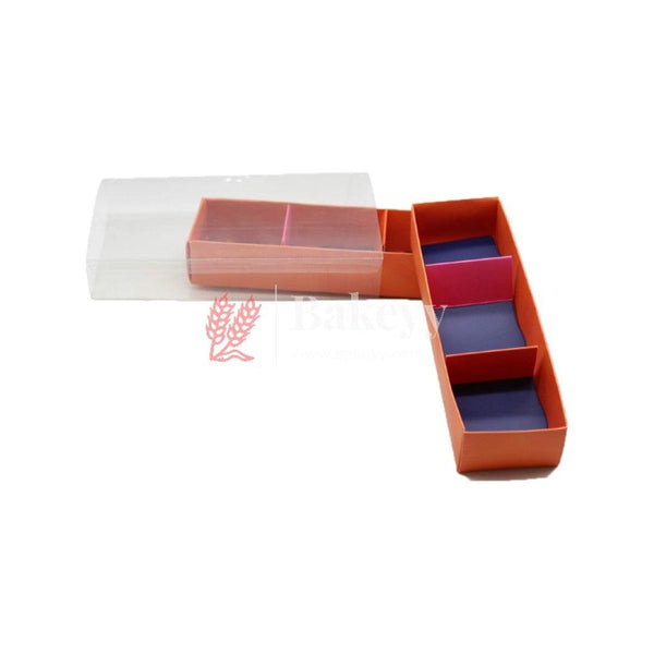 PVC 6 Cavity Chocolate Box | Multi Color | Pack of 10 - Bakeyy.com