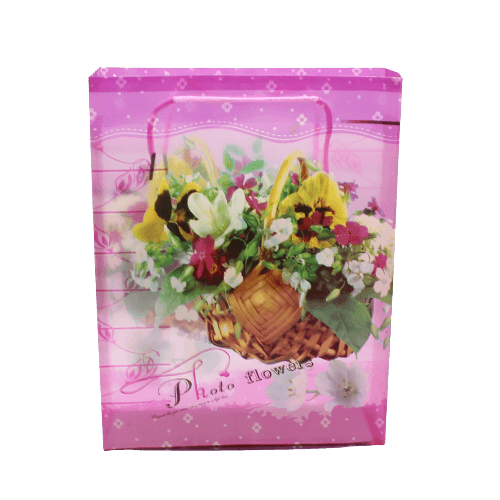 Pvc Bag Printed All Flowers Mix | Pack of 10 - Bakeyy.com