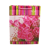 Pvc Bag Printed Rose Pink Flowers | Pack of 10 - Bakeyy.com - India - Pvc Bag Printed Rose Pink Flowers | Pack of 10 - Default Title