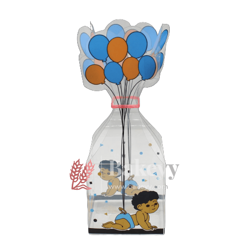 PVC Chocolate Box | Gift Box | Goodie Box | Mita 0190A01 | Blue Colour Small - Bakeyy.com
