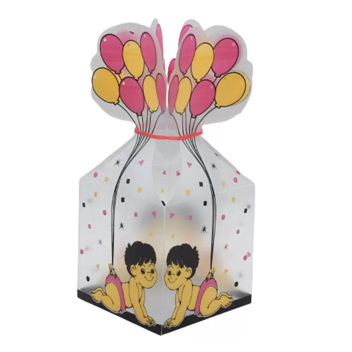 PVC Chocolate Box | Gift Box | Goodie Box | Mita 0190B01 | Pink Colour Big - Bakeyy.com