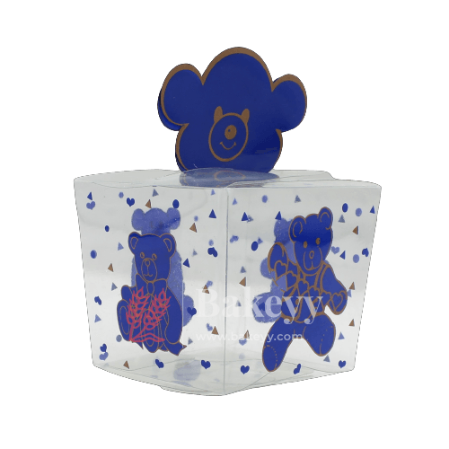 PVC Chocolate Box | Gift Box | Goodie Box | Mita - 340A01 | Blue - Bakeyy.com