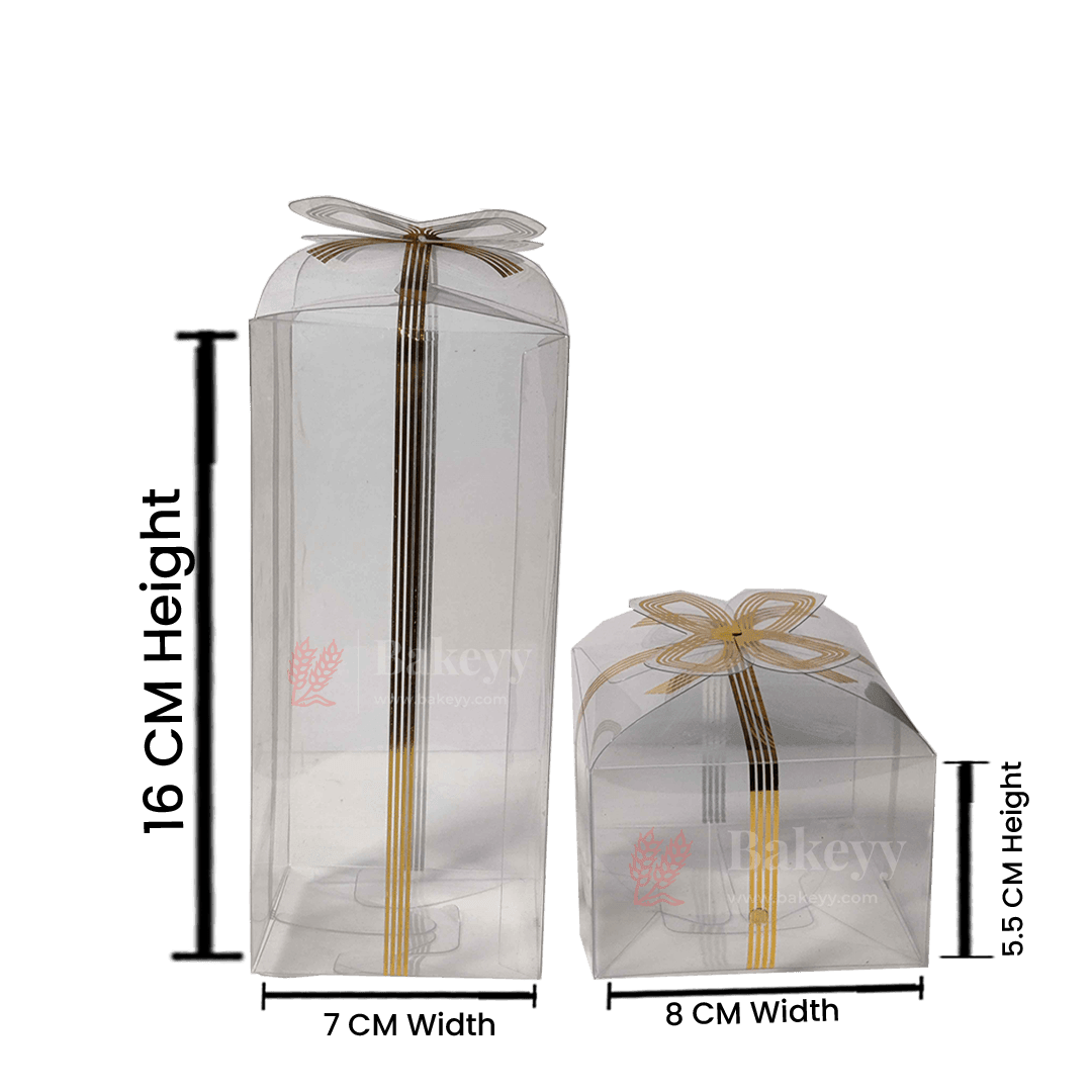 Gold Stripes | Pvc Goodie Box | Pack of 10 - Bakeyy.com - India - Gold Stripes | Pvc Goodie Box | Pack of 10 - Short