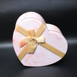 Heart-Shaped Gift Box with Marble Design and Golden Ribbon |White | Black |Pink |(Large) - Bakeyy.com - India - {{ variant.name }}